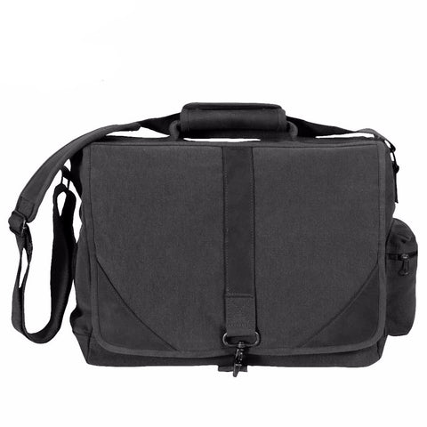 CANVAS LEATHER URBAN BAG DENIM BLACK