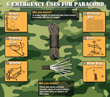 NYLON PARACORD 550LBS 100FT BUNDLE BLACK