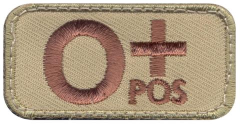 O Positive blood type tan patch