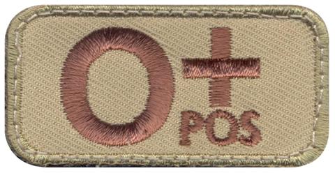 O Positive blood type tan patch