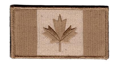 Tan Canadian flag small patch
