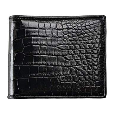 Horizontal lizard leather wallet