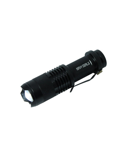 CREE LED ZOOM FLASHLIGHT BLACK AA ORANGE POINT
