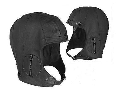 LEATHER PILOT HELMET M/L