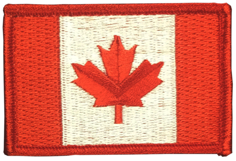 Red Canadian flag small patch