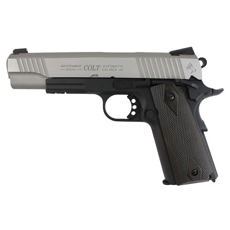 COLT 1911 RAIL AIRSOFT CO2 STAINLESS STEEL DUAL TONE