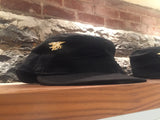 MILITARY CAP BLACK WITH GOLD TRIDENT