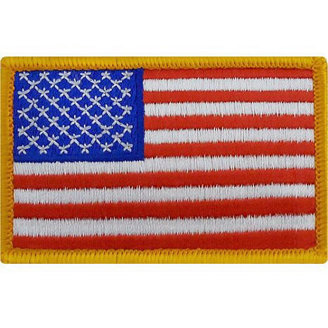 US flag velcro patch (yellow borders)