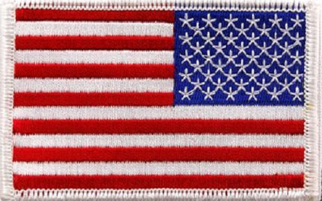 US flag patch reversed