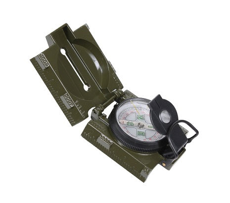 Military compass with red light