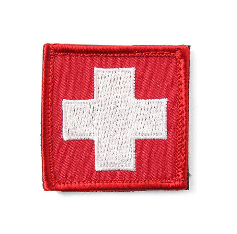 White cross velcro patch