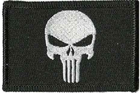 Black Punisher velcro patch