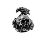 Expandable skull & crow ring