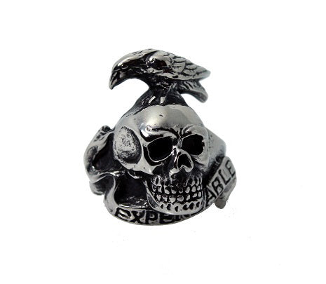 Expandable skull & crow ring