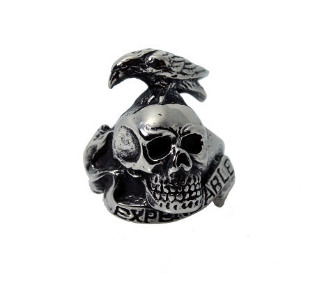Expandable skull & crow ring