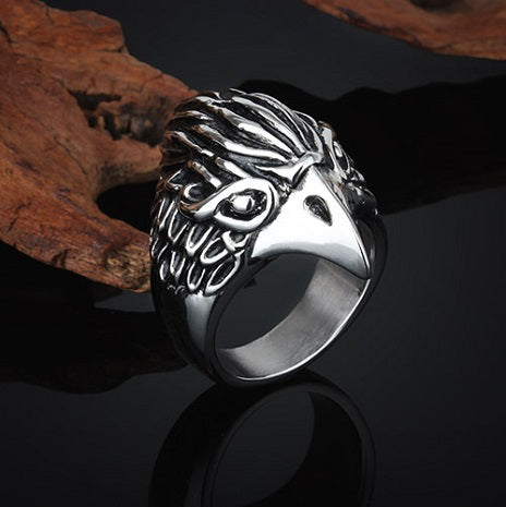 NS RING NAVY EAGLE HEAD STAINLESS STEEL