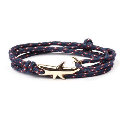 Gold shark paracord bracelet
