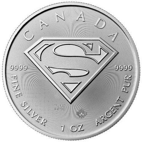 Canadian Superman Silver coin